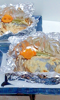 味噌漬け魚と野菜のホイル焼き（たら/鯛/さわら等）