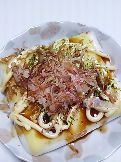 フワフワはんぺんでお好み焼き風