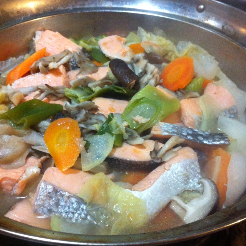 鮭と白菜のシンプル塩鍋♬