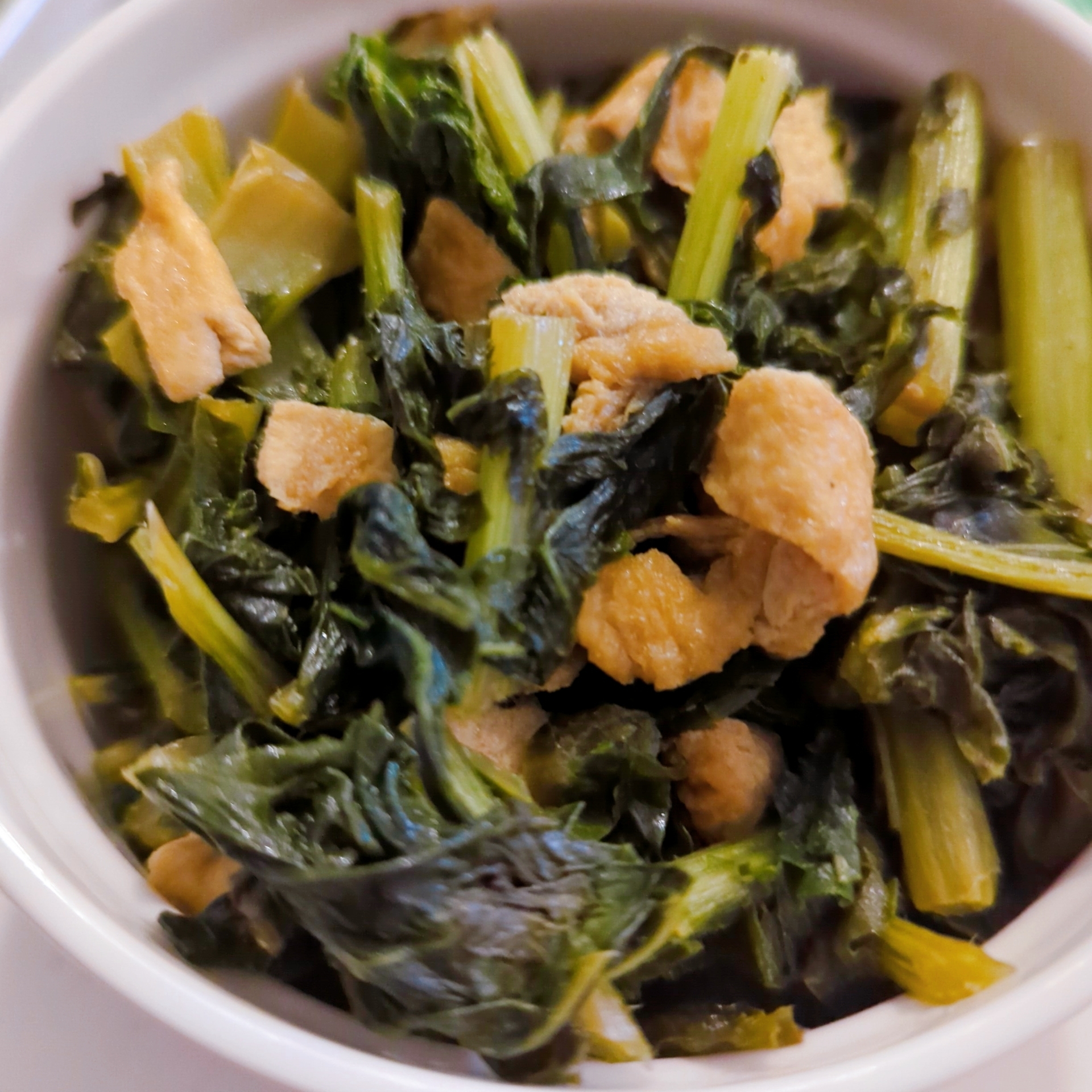 大根の葉と油揚げ煮