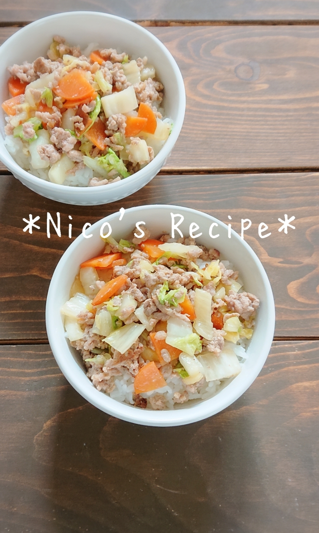 ひき肉と白菜のプチッと中華丼