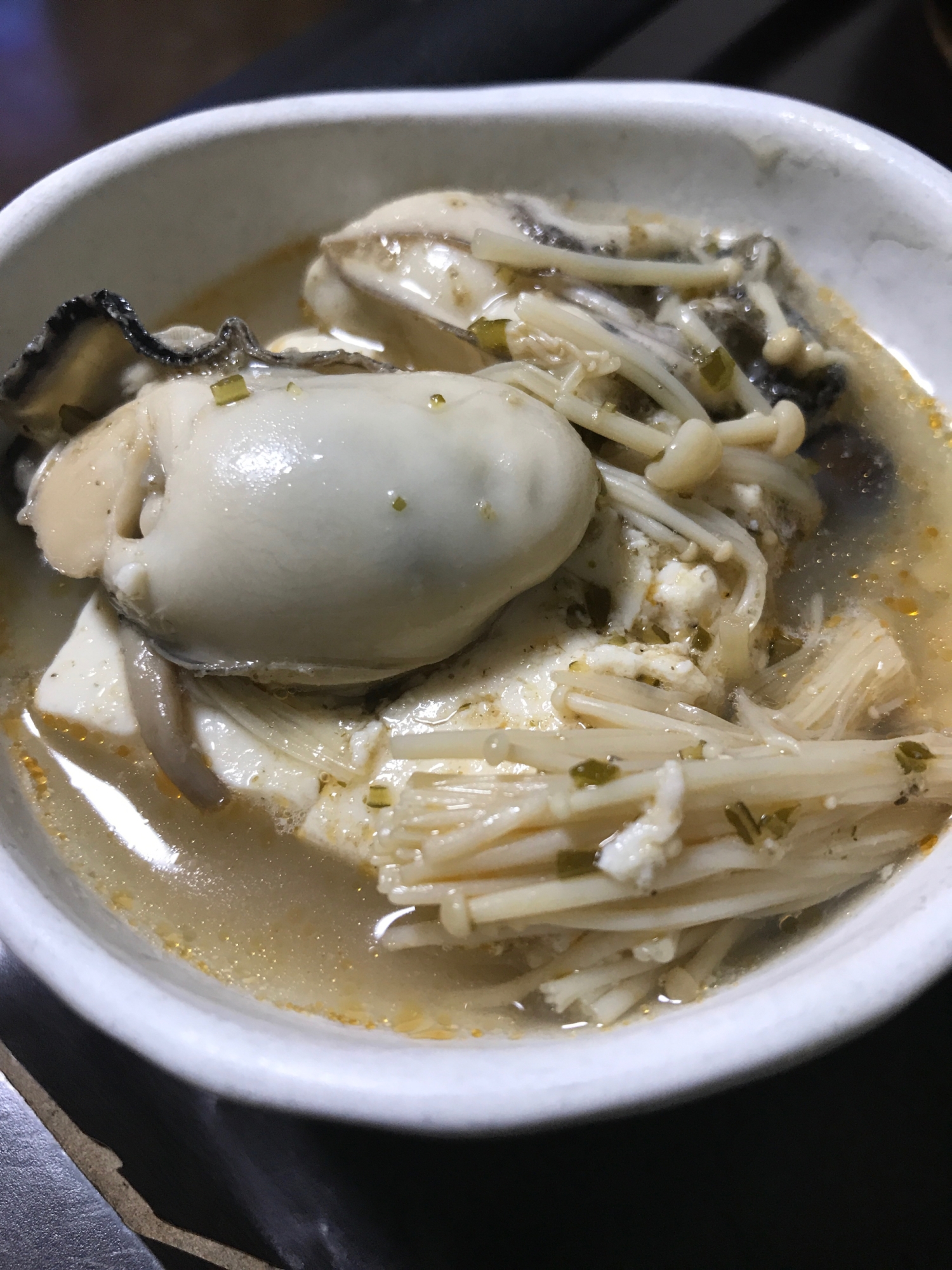 牡蠣と豆腐の煮物