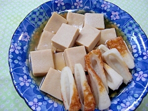 高野豆腐とちくわ煮