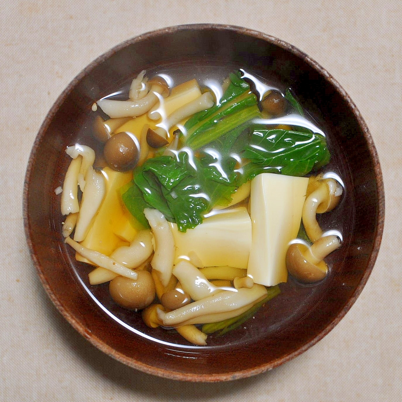 菜の花としめじと豆腐のすまし汁 レシピ・作り方 by taka5chan - 楽天レシピ