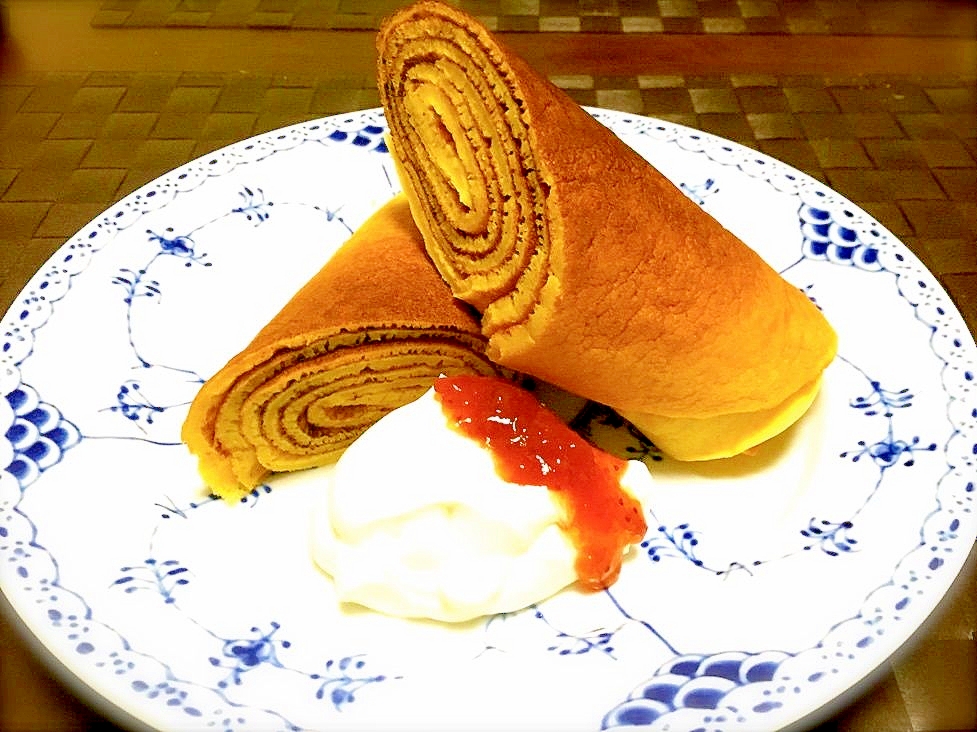 もっちり♪薄焼きロールホットケーキ