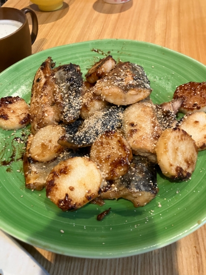 子供が喜ぶ！塩サバと長芋のハチミツ醤油揚げ焼き♪