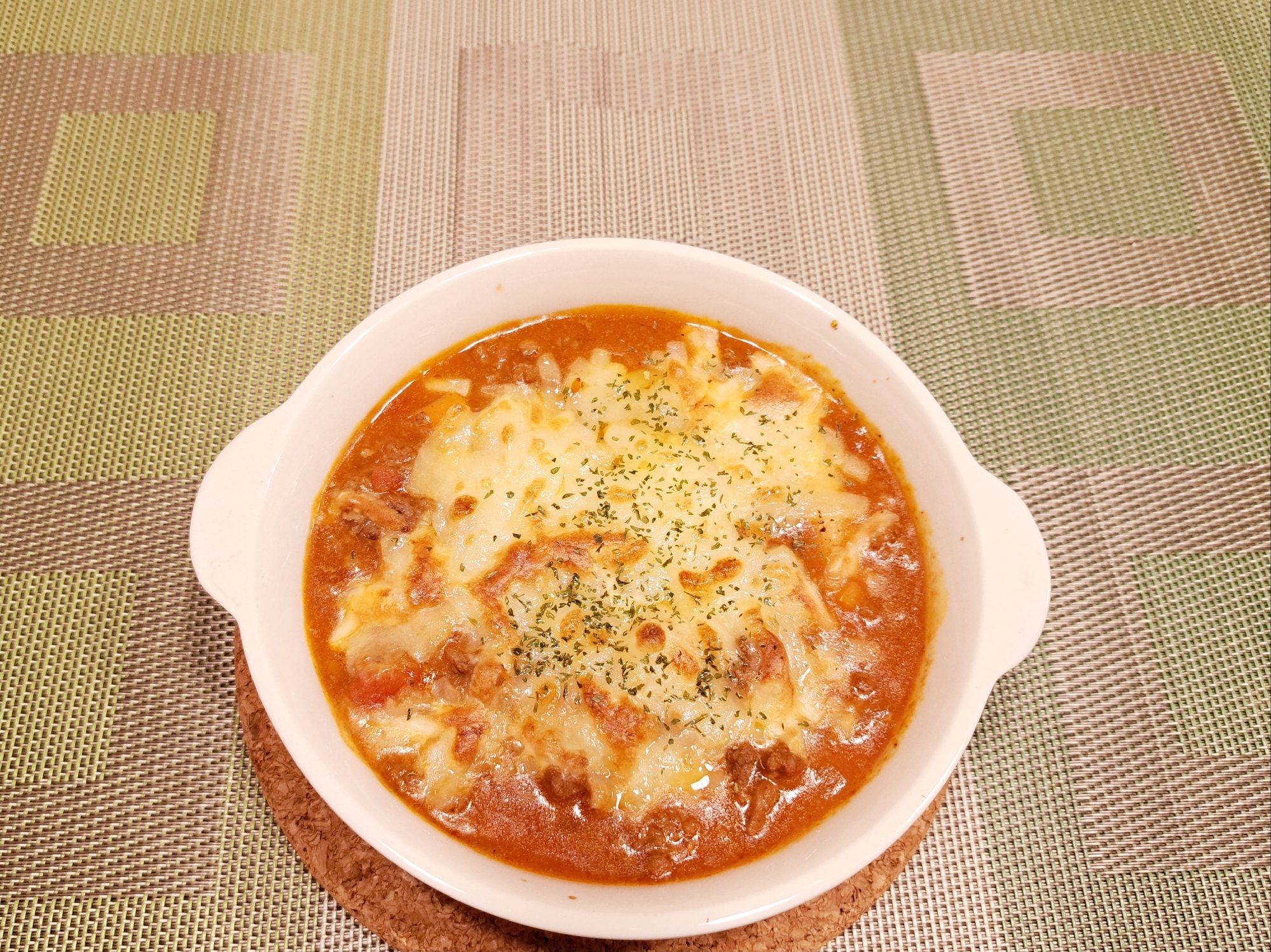 切り餅とミートソースで！簡単！ラザニア風