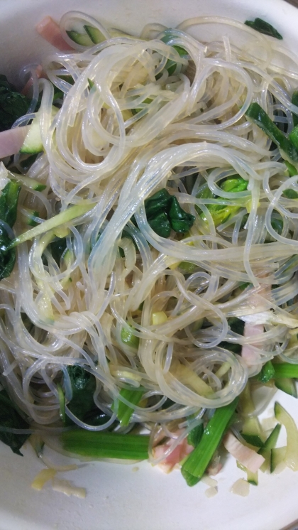 ほうれん草春雨ネギダレあえ