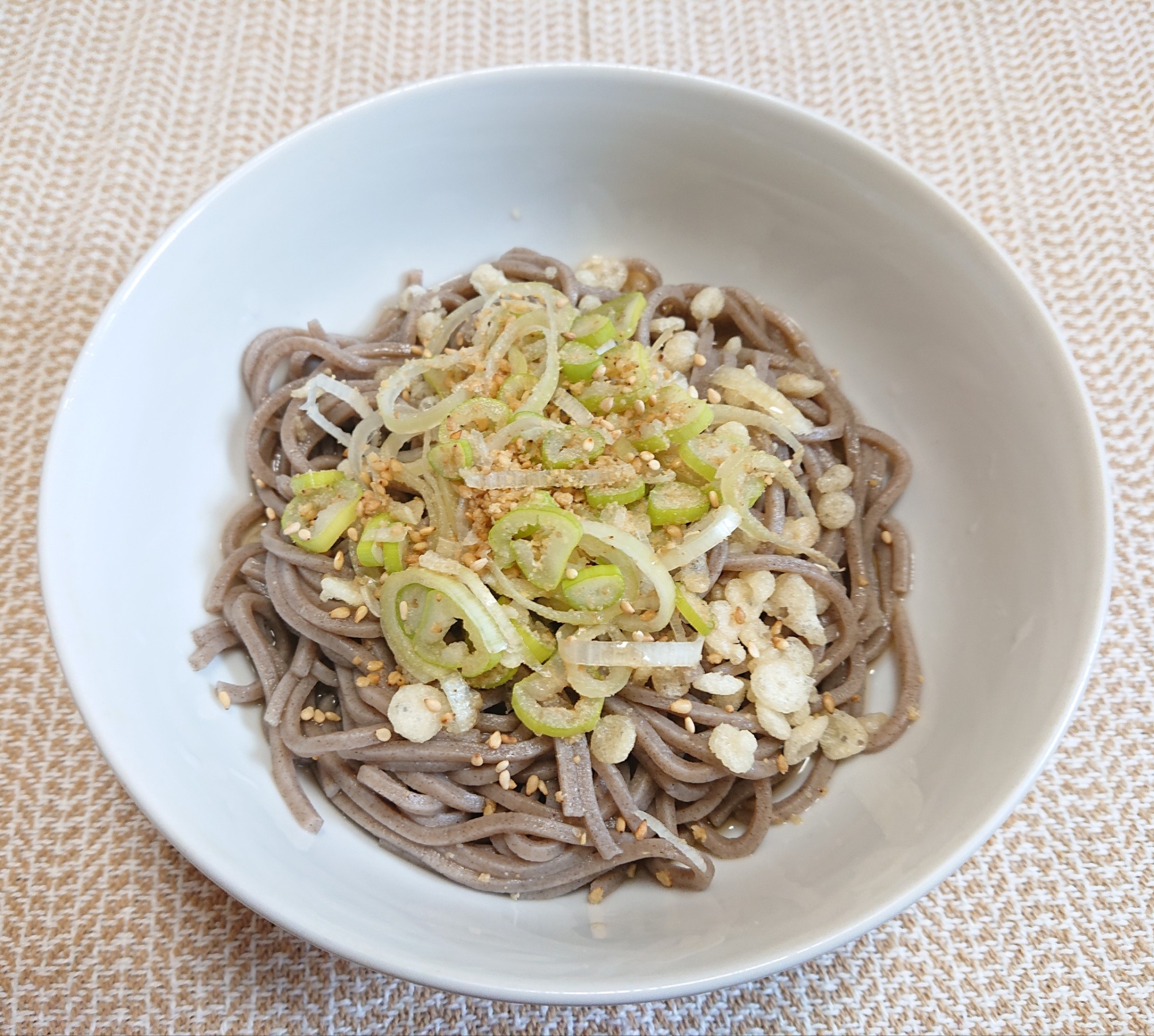 冷やしぶったぬゴマねぎ蕎麦