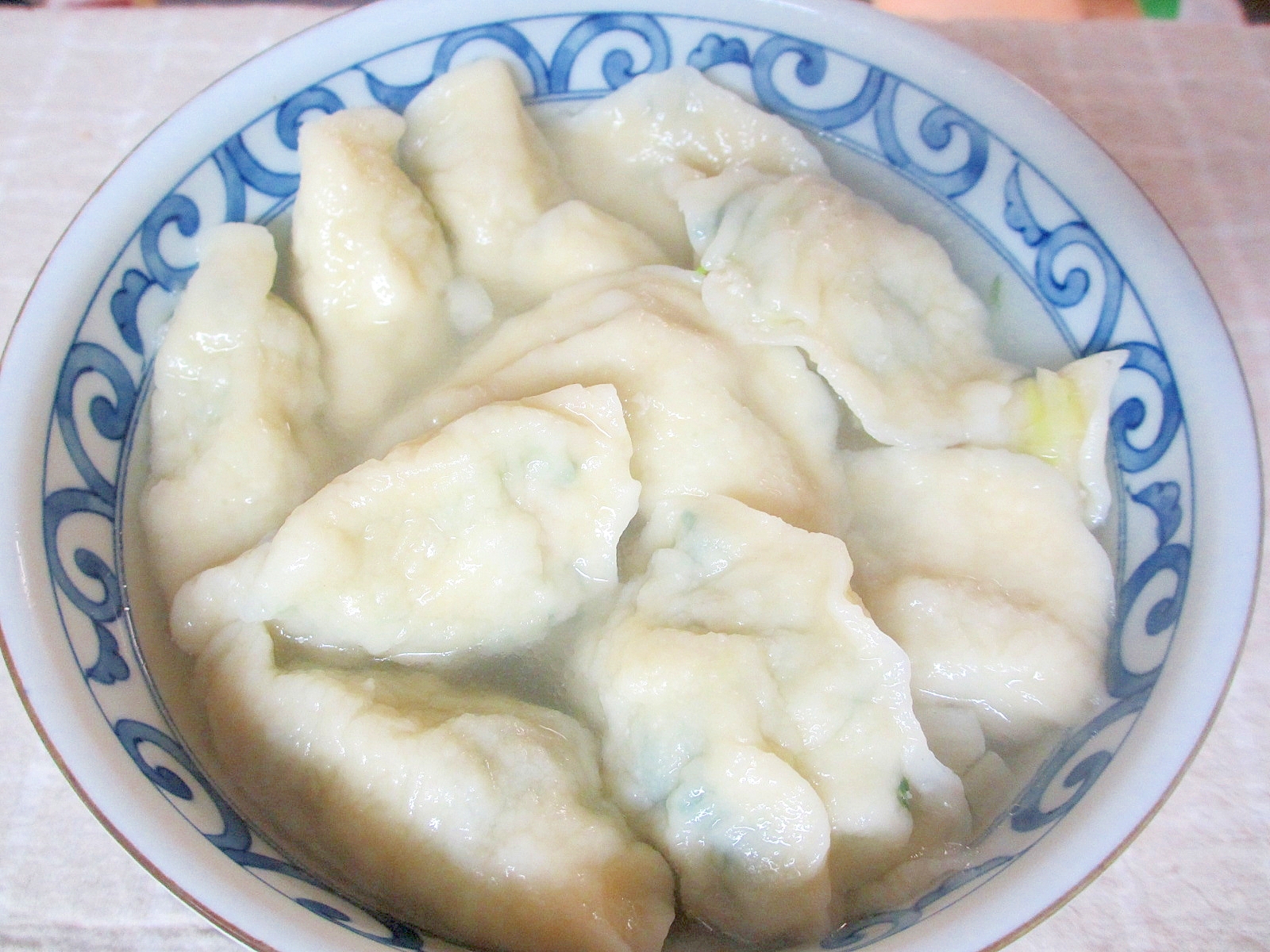 白菜と豆苗の水ギョウザ