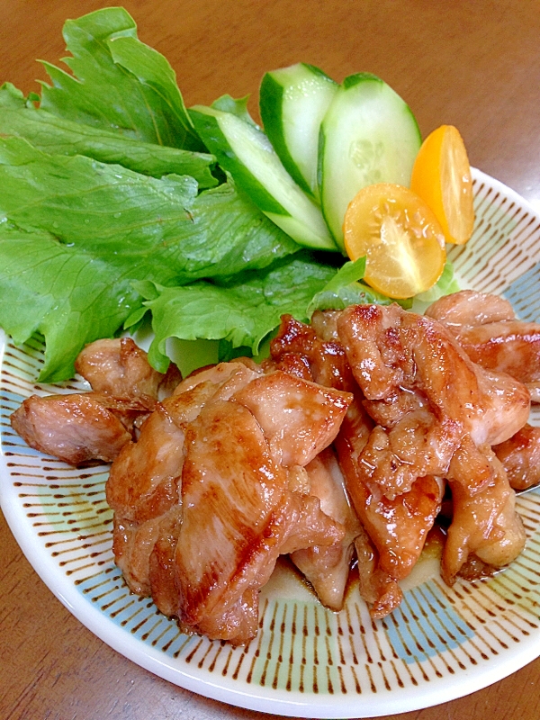 鶏肉の蒸し照り焼き