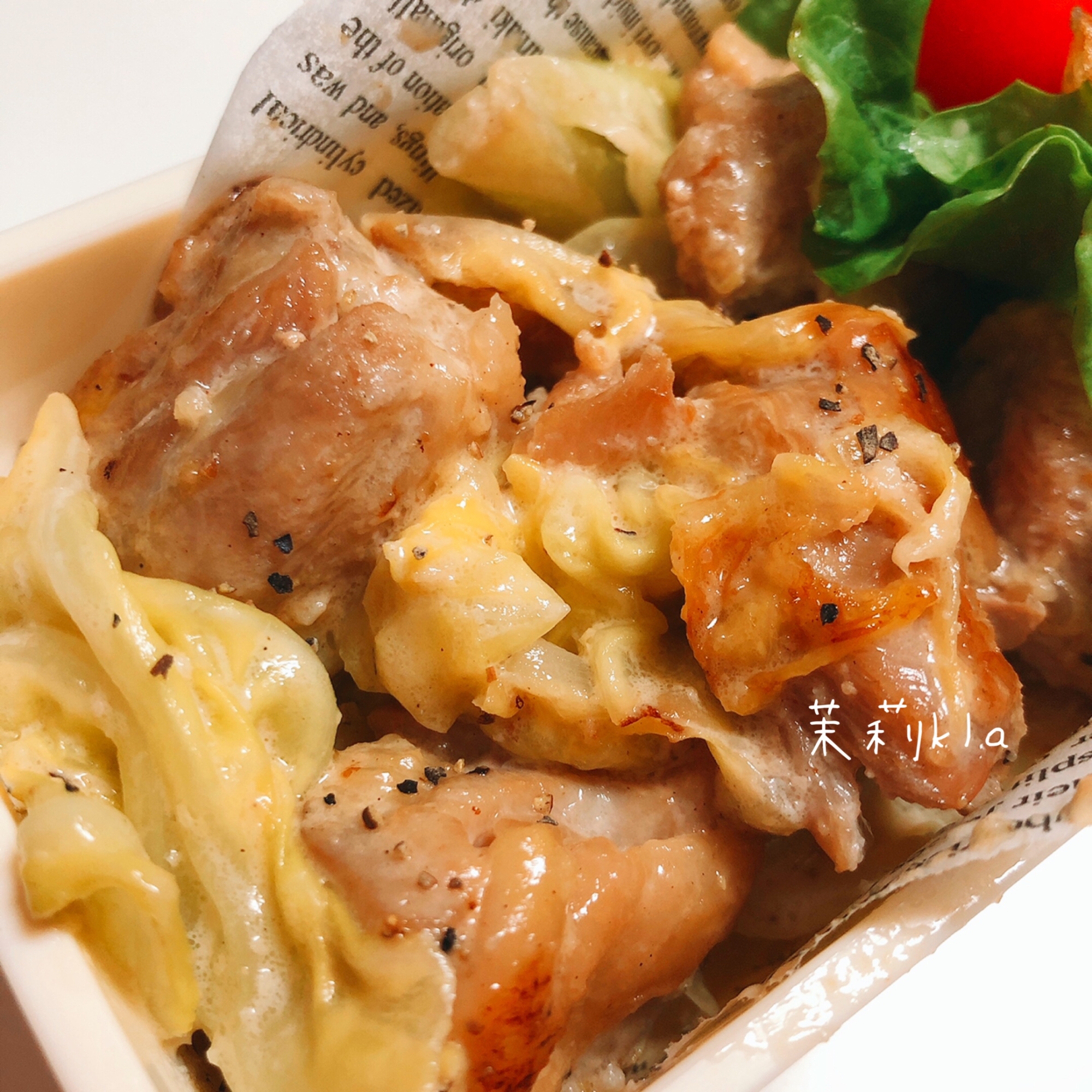 ご飯がすすむᐠ( ᐛ )ᐟ  鶏もものガリマヨ炒め