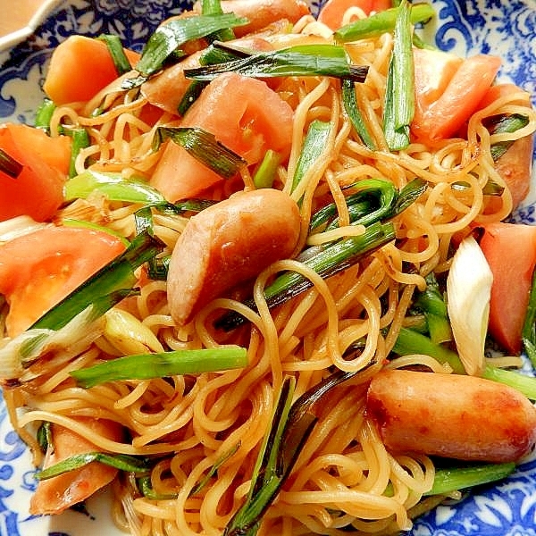６分！？チリソース&醤油で❤アレンジ焼きそば♪