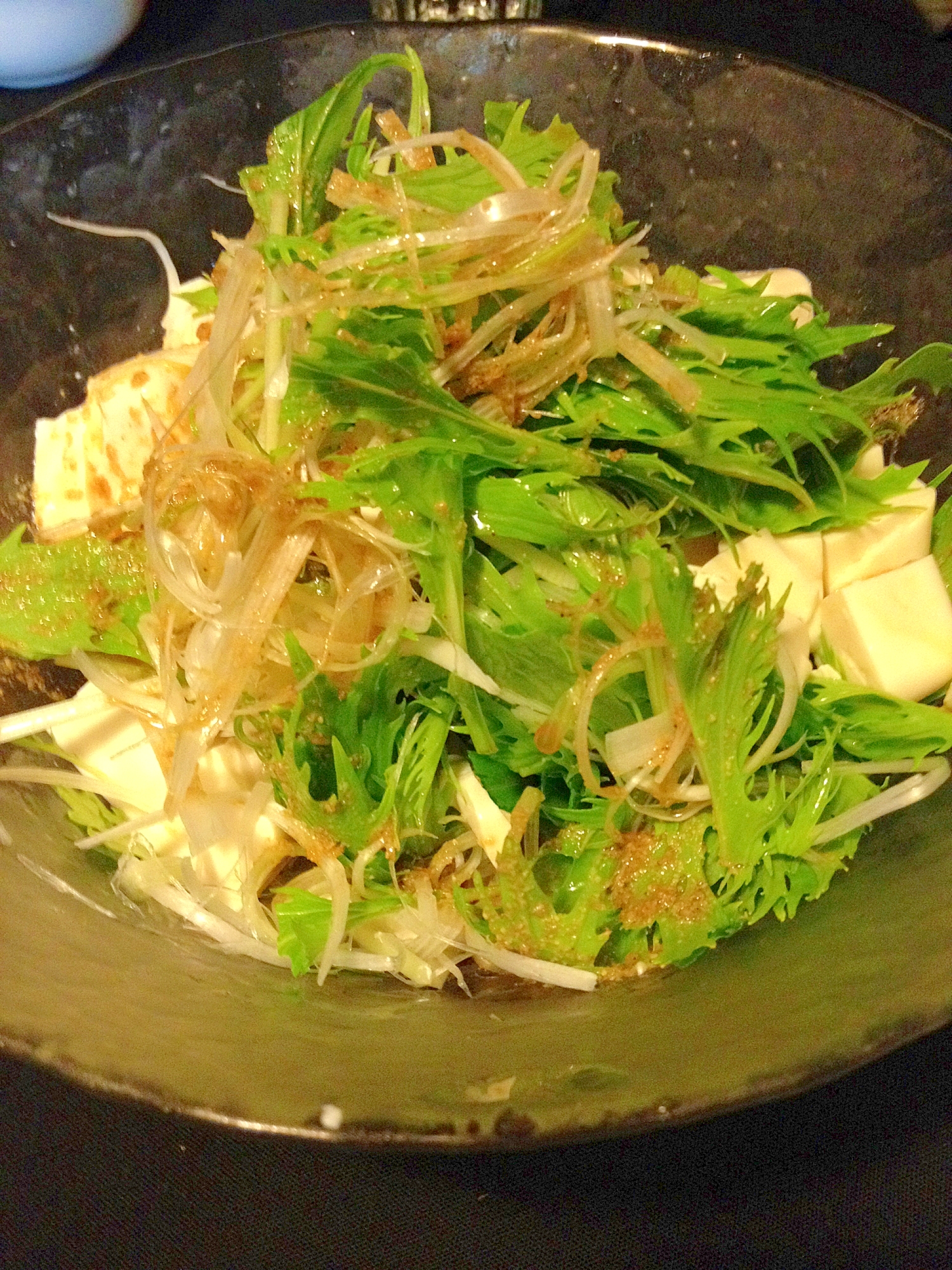 白髪ネギ水菜☆豆腐サラダ