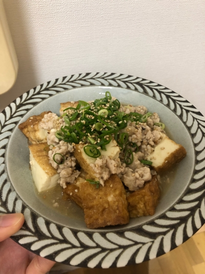 子供が喜ぶ(^^)大根と厚揚げの鶏ひき肉あんかけ♪