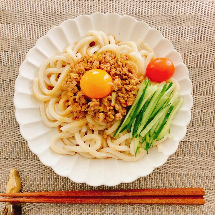 【レンジでお手軽】ジャージャーうどん