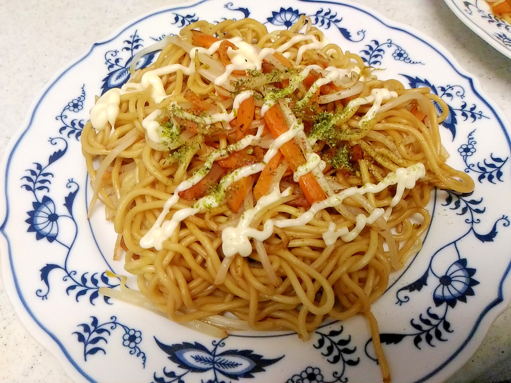 人参ともやしのあっさり焼きそば