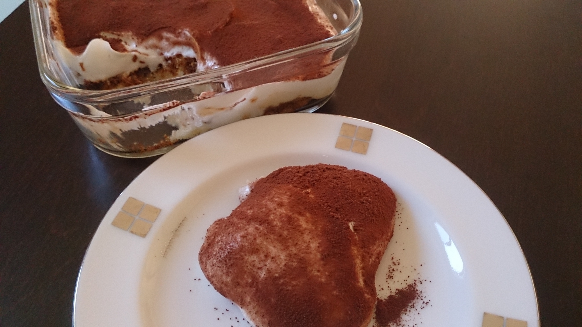 水切りヨーグルトで簡単ティラミス♪