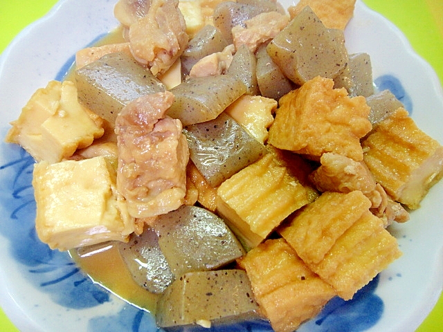 厚揚げこんにゃく鶏肉の味噌煮 レシピ 作り方 By Mint74 楽天レシピ