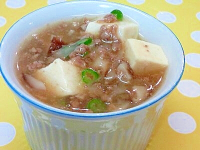 【離乳食】豆腐のとろみ煮(牛ミンチ&ごぼう)