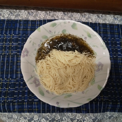 もずくと茗荷deぶっかけそうめん