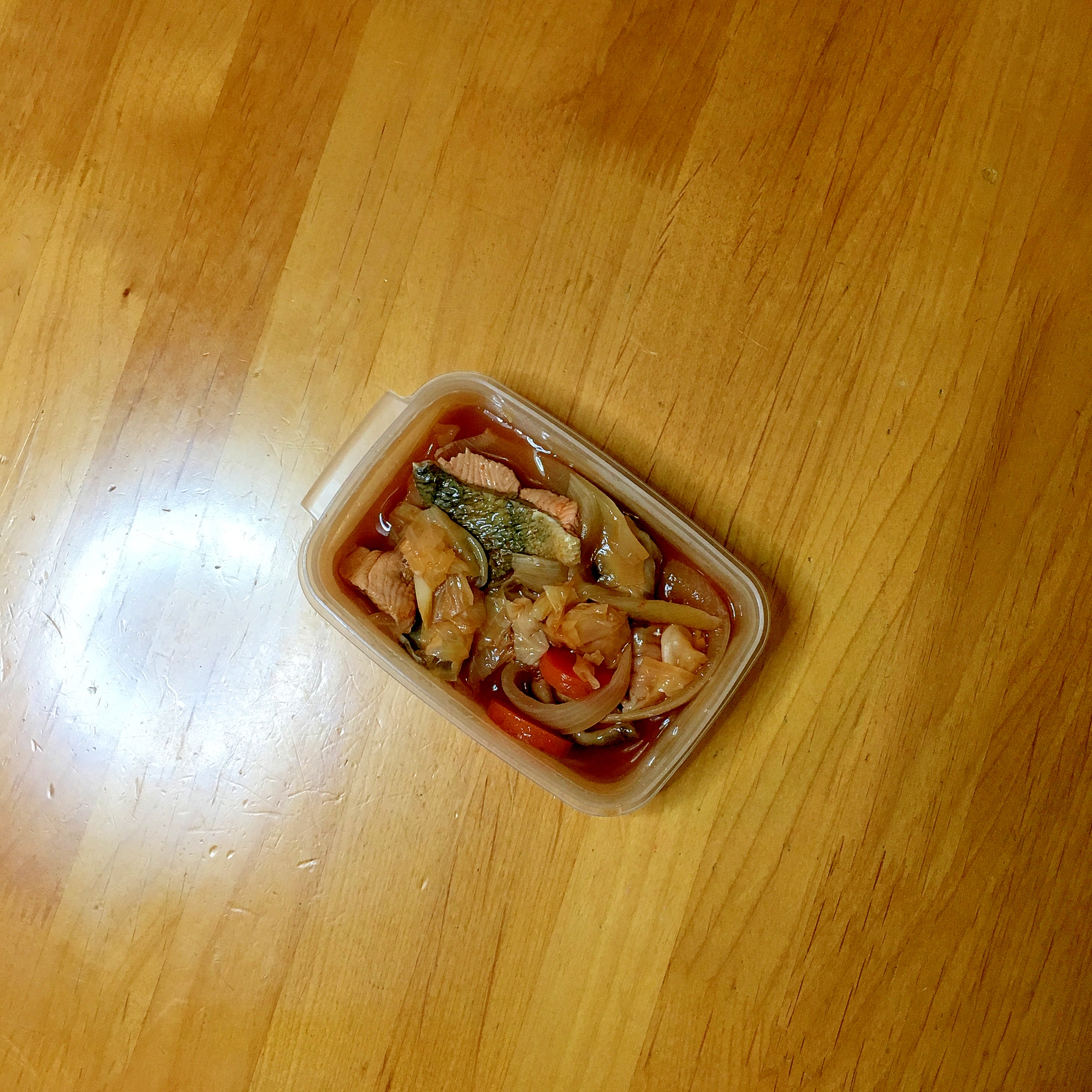 鮭のキムチスープ
