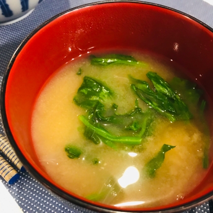 大根と油揚げほうれん草の味噌汁