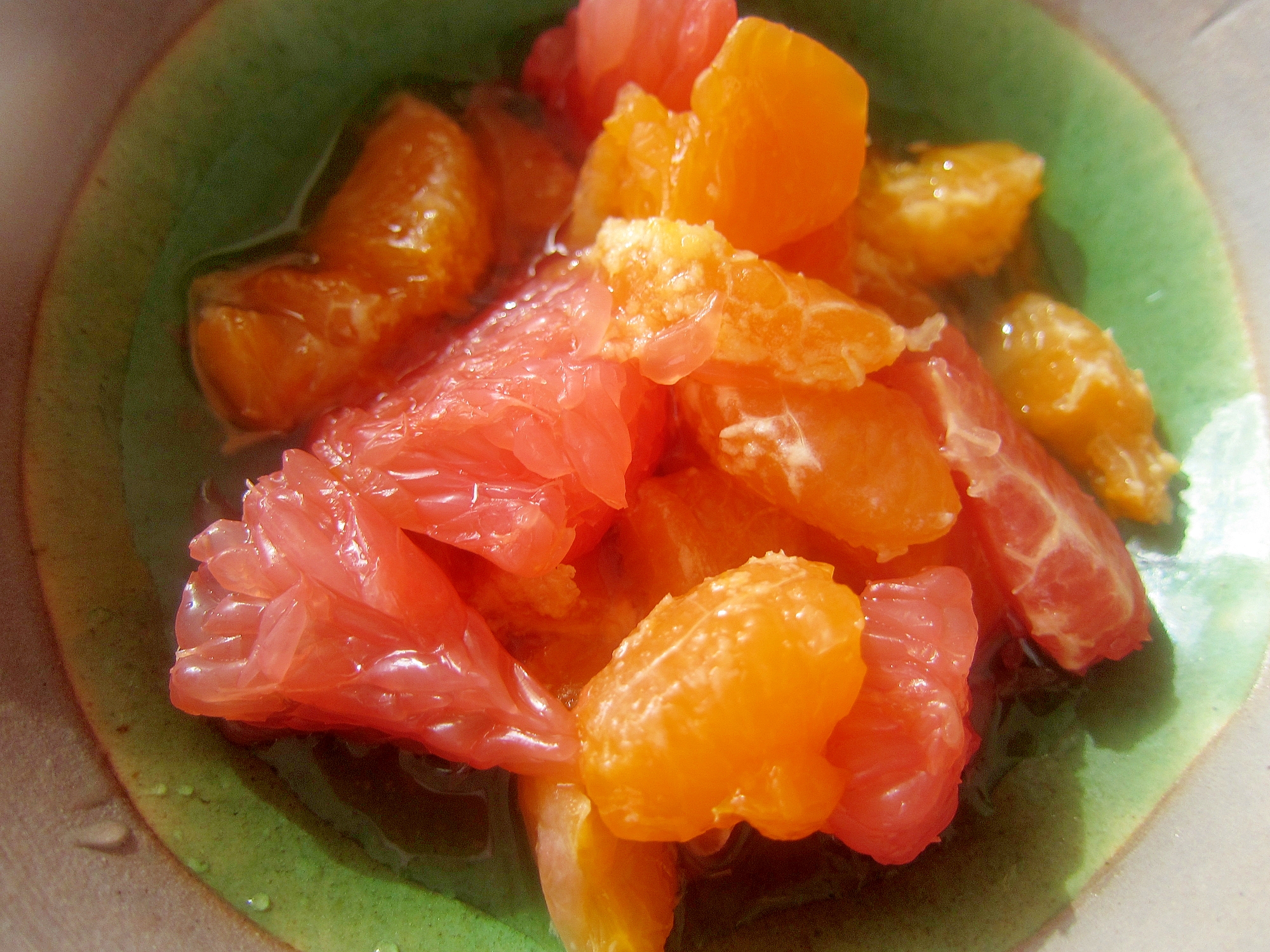 グレープフルーツと蜜柑と砂糖シロップ