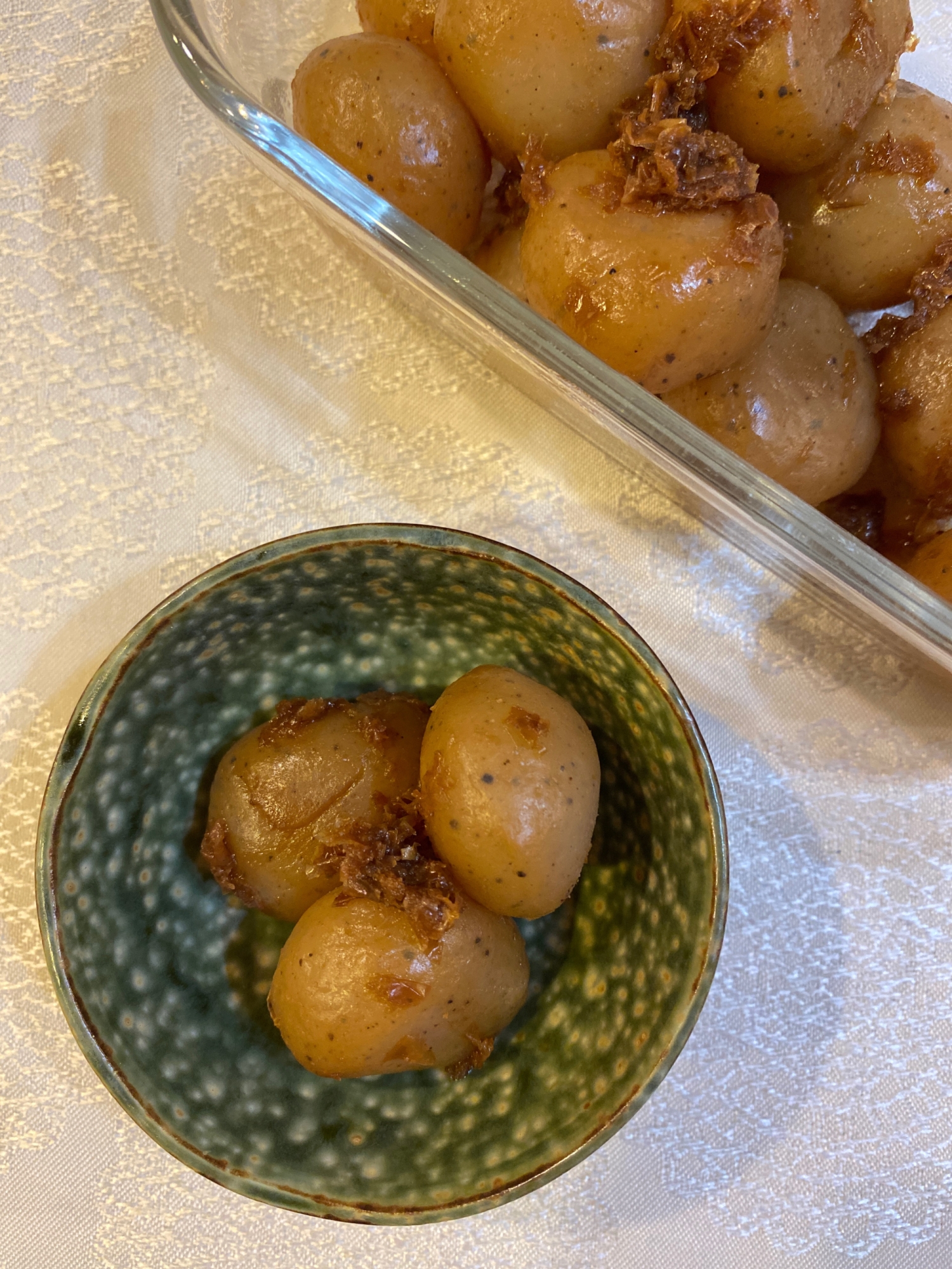 砂糖、油なし　こんにゃくのおかか煮