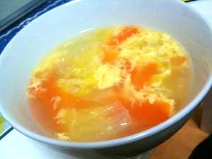 ニンジンと白菜の中華風スープ