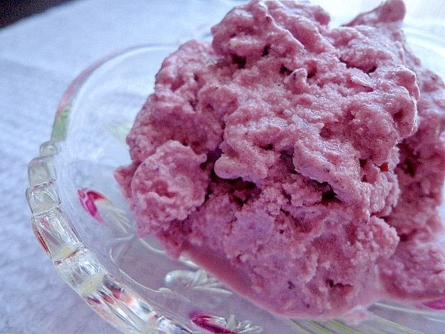 ブラックベリー＆西瓜で紫なヨーグルトアイス