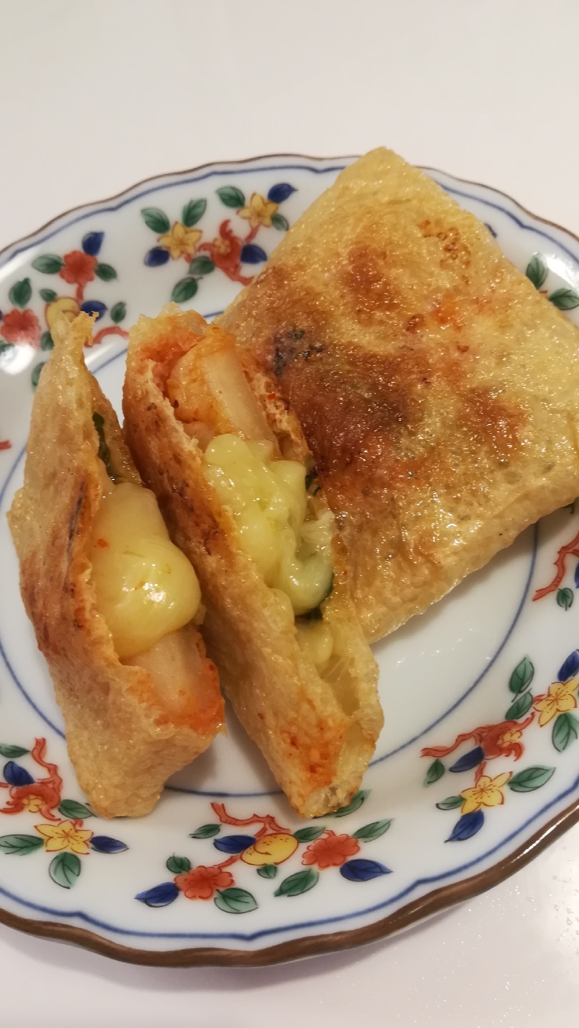 カリッ＆とろ～ お揚げのキムチーズ焼き