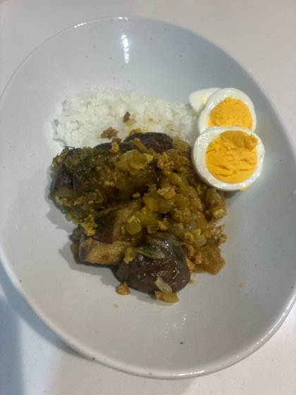 なすとひき肉のキーマカレー