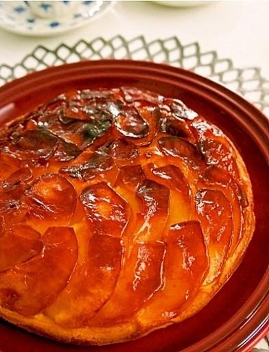 フライパンで☆タルトタタン風はちみつりんごケーキ