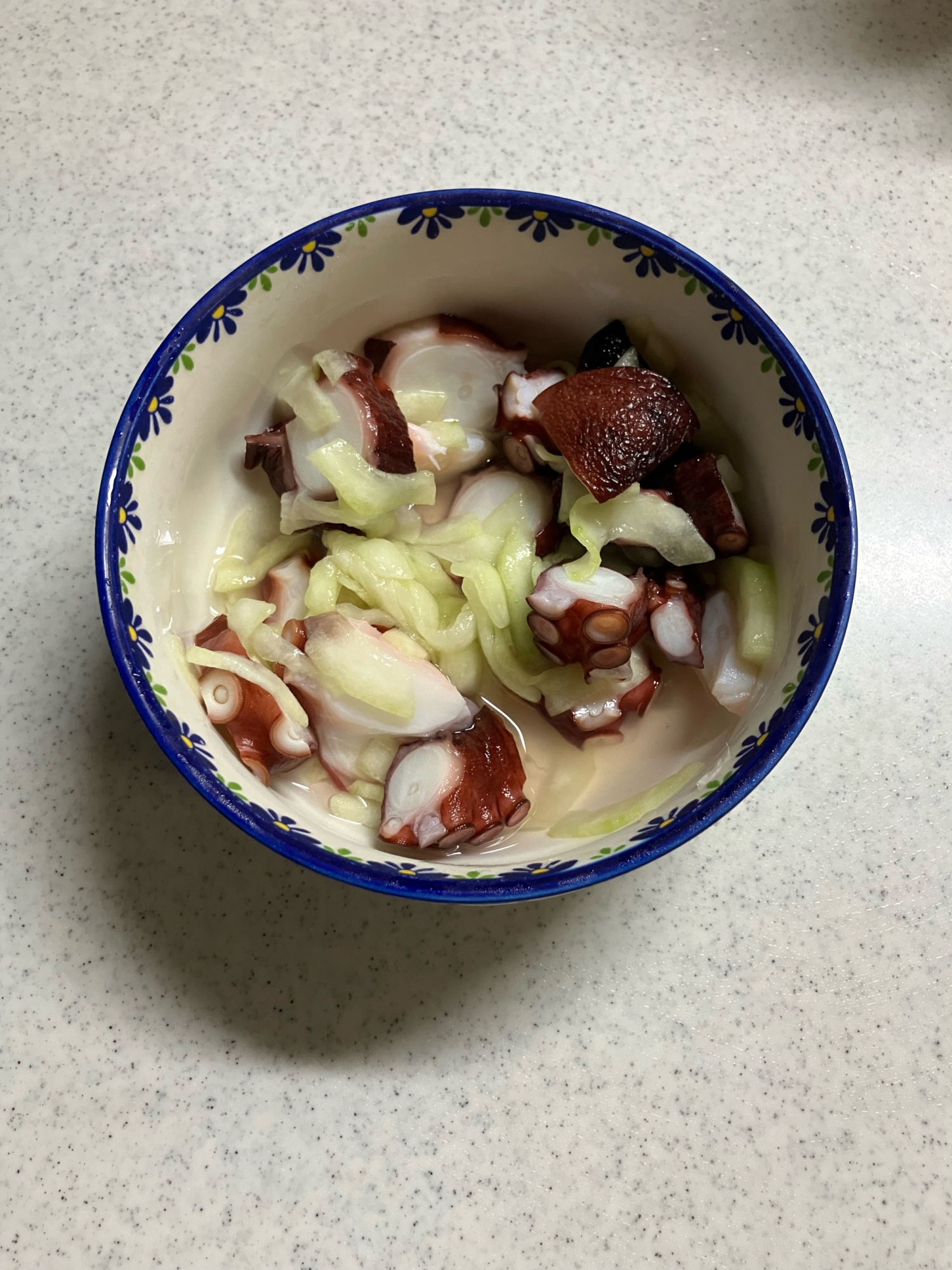 瓜とタコの酢の物