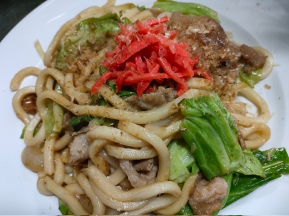 茹でうどんを使って簡単焼きうどん