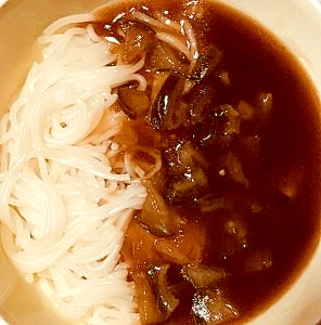 母親の介護食・嚥下食に茄子ビーフシチューにゅう麺