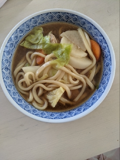 味噌煮込みうどんも作って見ました。色々アレンジして見ました。