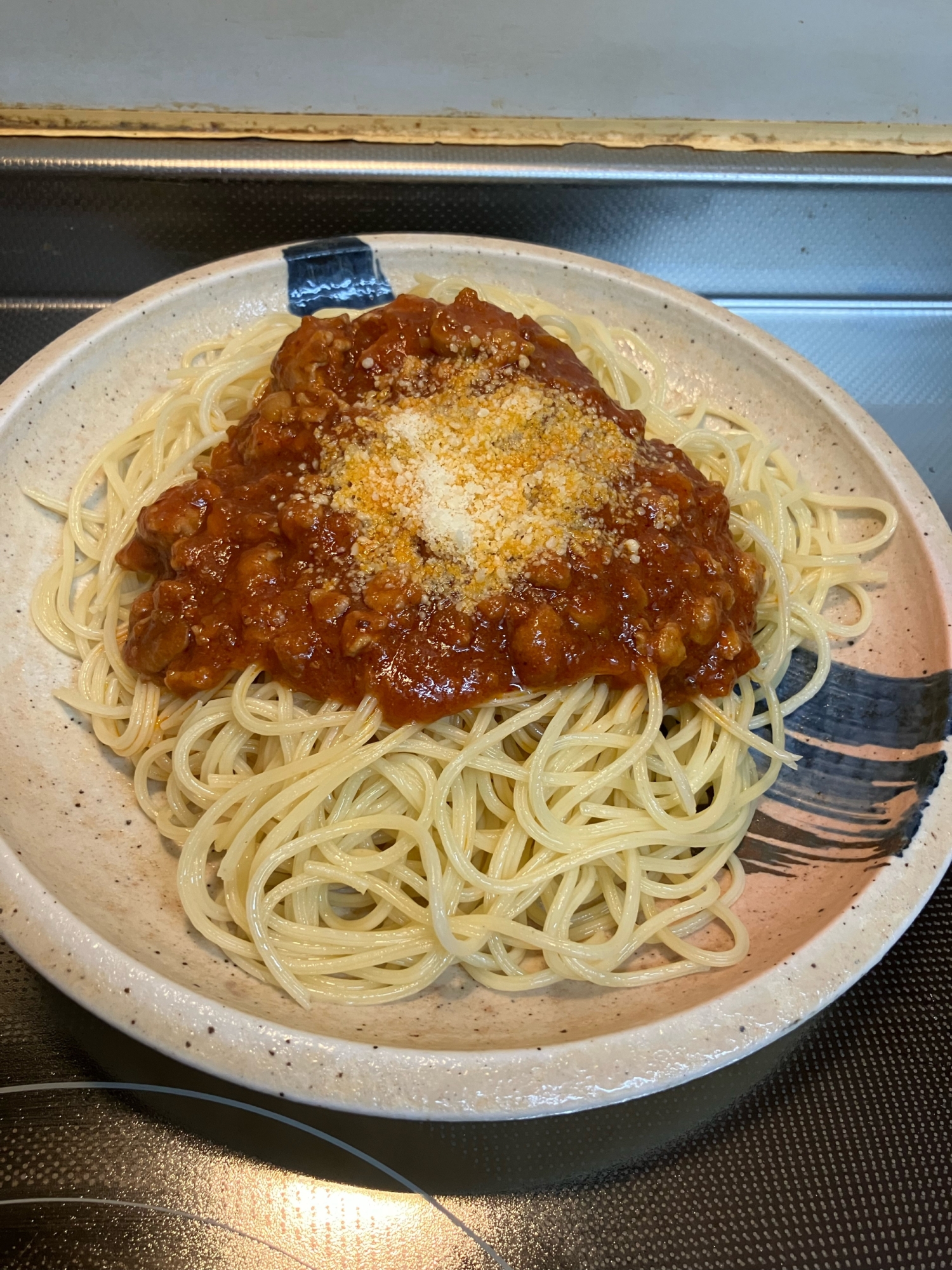 豚切り落とし肉のミートソース^_^