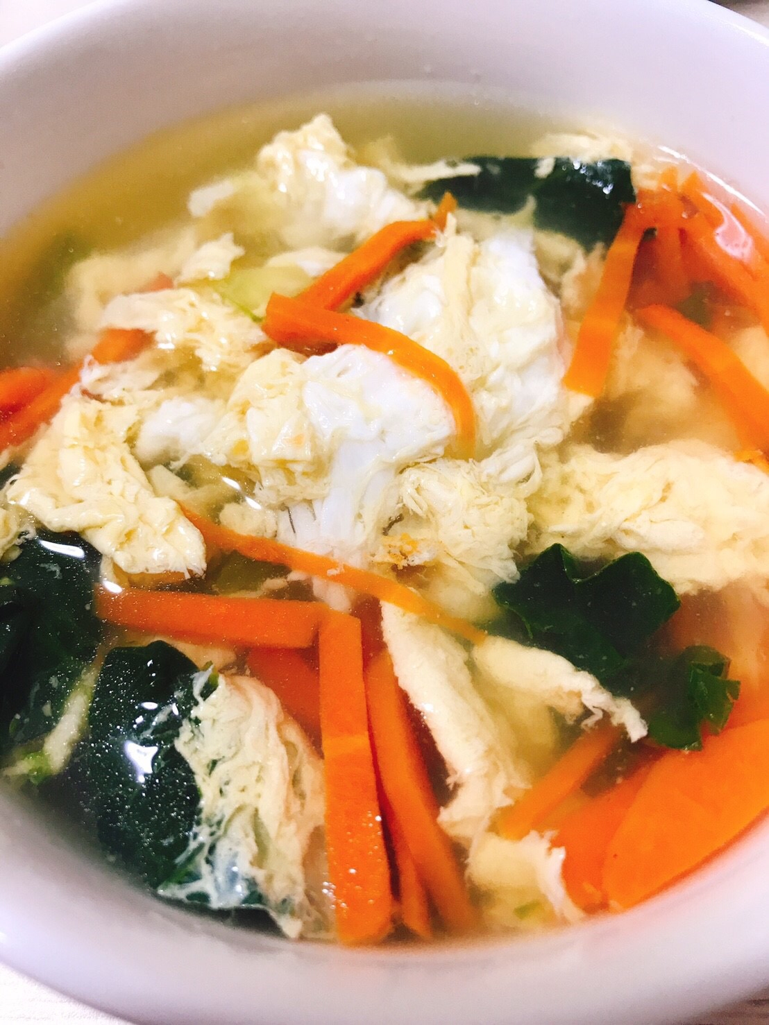 野菜たっぷり卵スープ