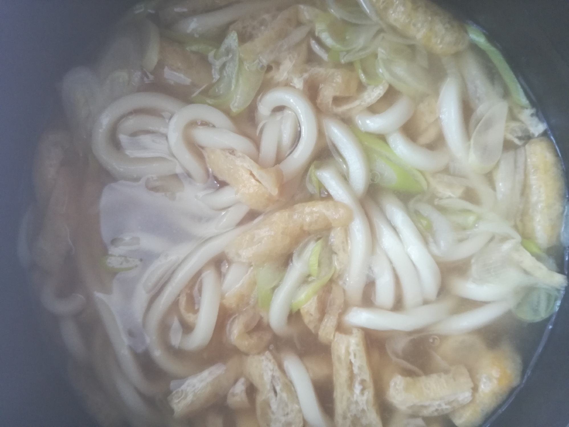 生姜でぽかぽか　たぬきうどん　京風