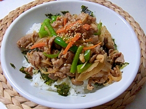 家の定番焼肉丼