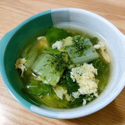 青海苔香る☆卵と白菜のスープ