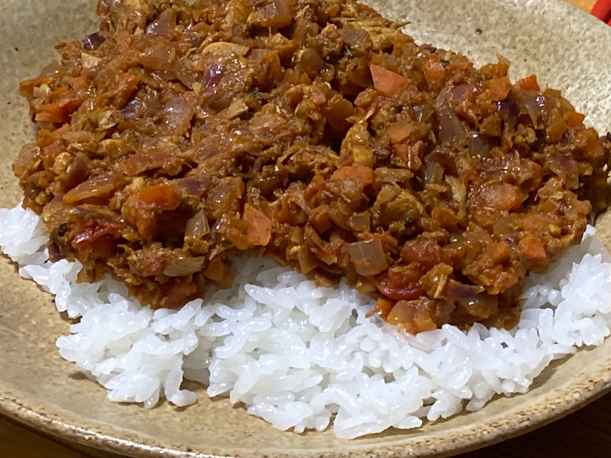 サバ・野菜のドライカレー