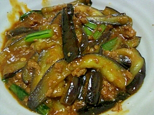 麻婆茄子in小松菜