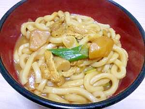 残り物のカレーでカレーうどん