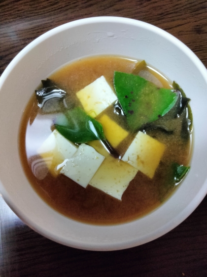 小松菜と豆腐えのきの味噌汁