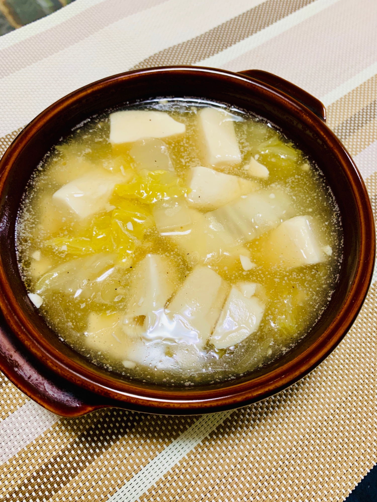 豆腐と白菜のあんかけ中華スープ