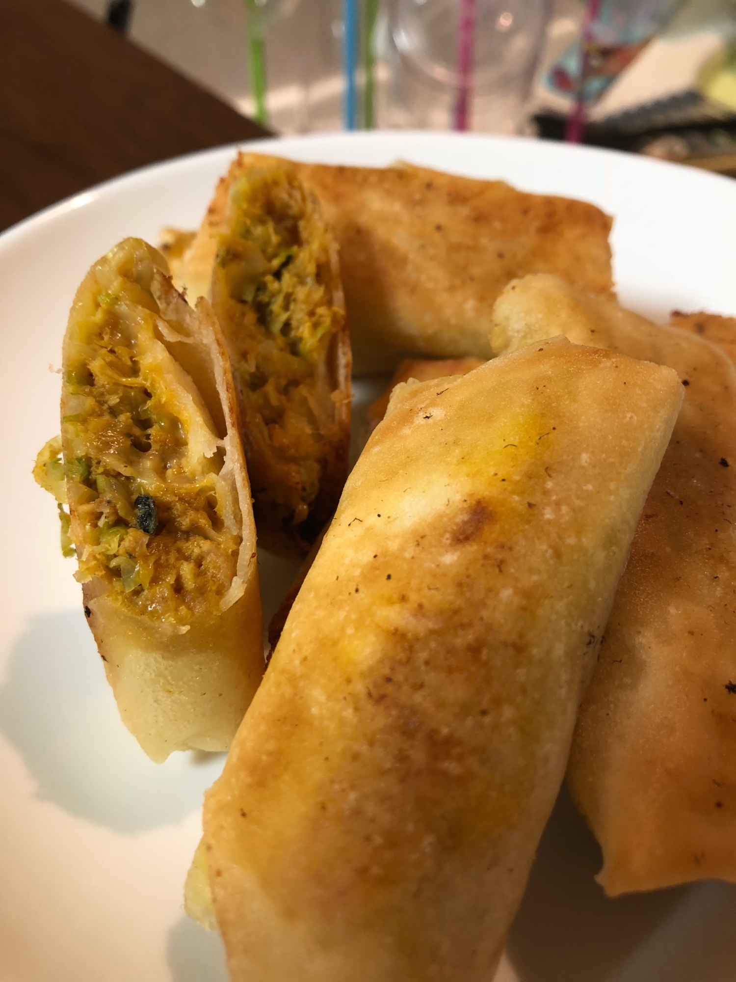 サケ缶でつくる☆カレー春巻き☆