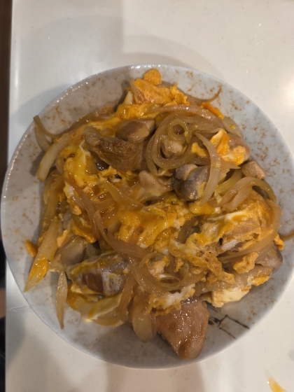 新玉ねぎと鶏胸肉の親子丼